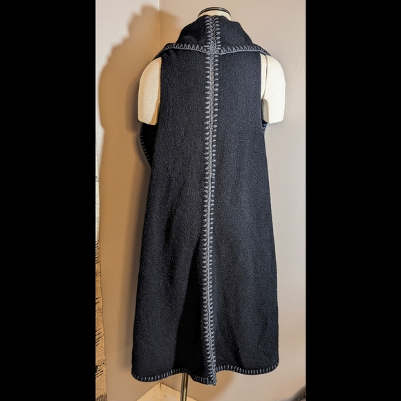 Alice + Olivia XS/S long cardigan vest black - Picture 2 of 5